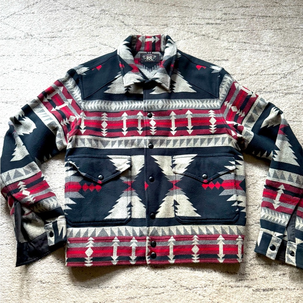 Ralph Lauren RRL Double RL limited edition ethnic pattern wool trucker jacket S